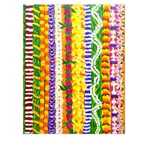 Original Art Print 8×10 Ready To Frame "Lei Day" Hawaiian Art